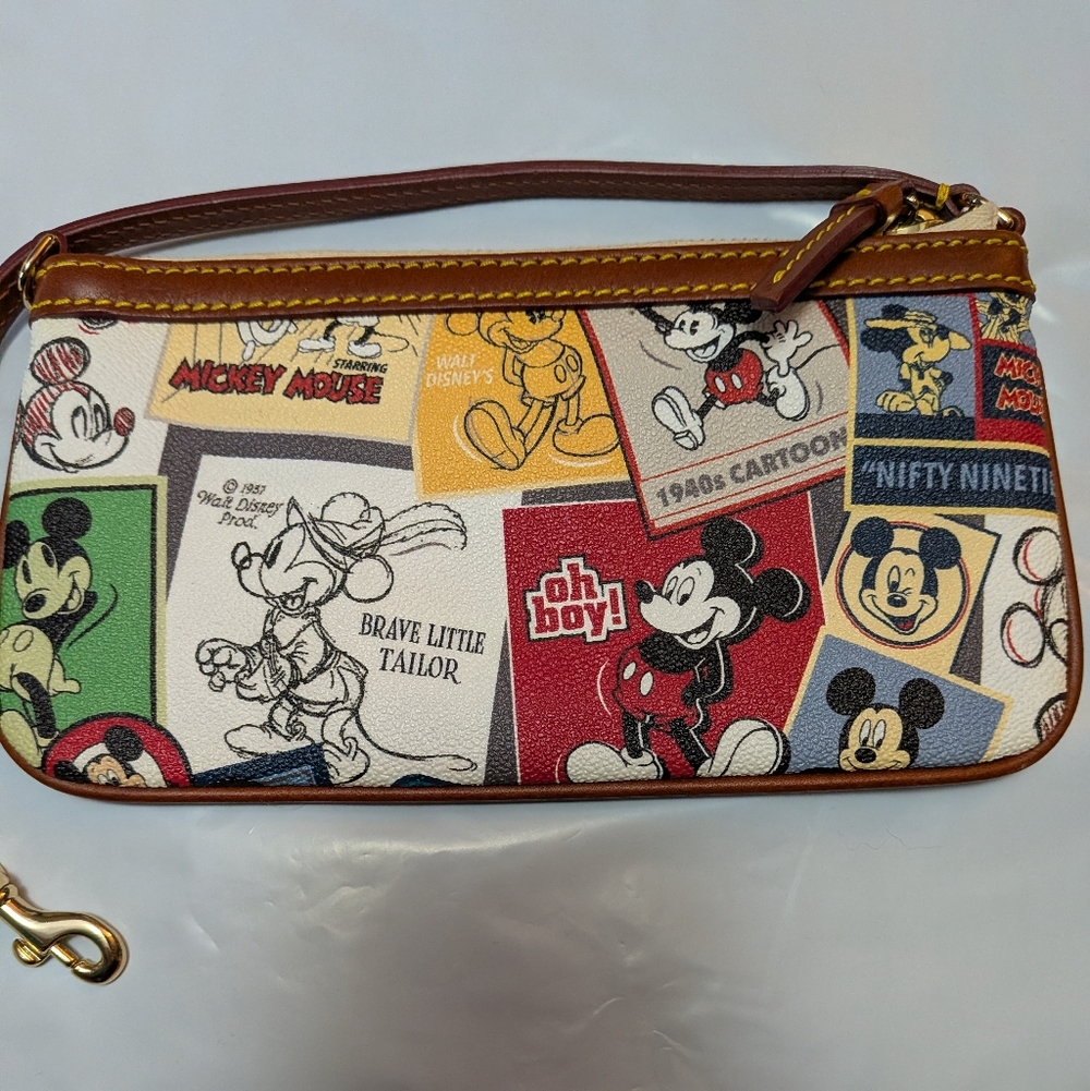 Dooney & Bourke Mickey Mouse Thru The Years Wristlet - Picture 5 of 11